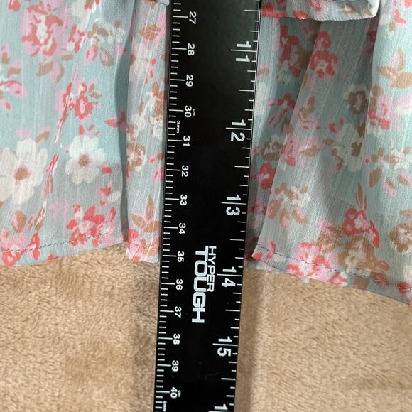 Altar’d State Floral Ruffle Smocked Mini Skirt Blue Pink Boho Feminine NWT | XS - Picture 9 of 9